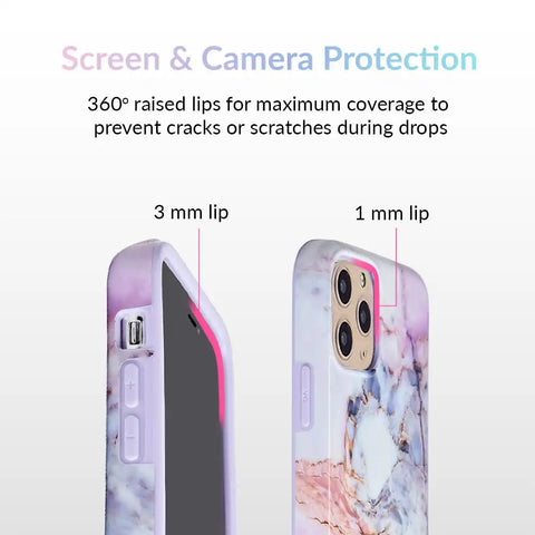 Violet Sky Marble iPhone Case