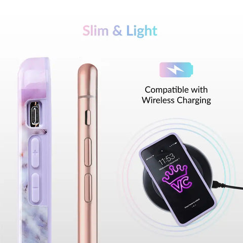 Violet Sky Marble iPhone Case
