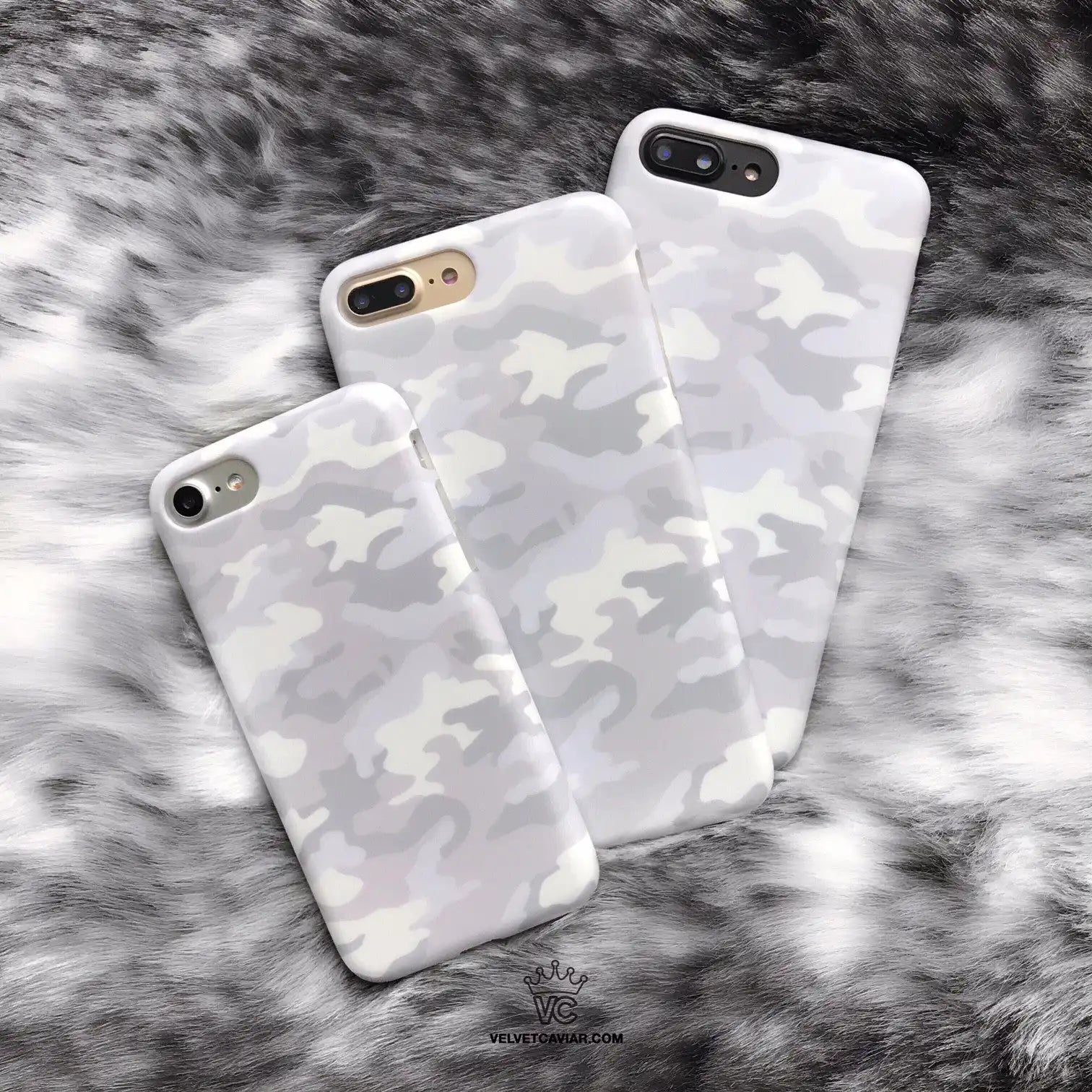White Clouds Camo iPhone Case