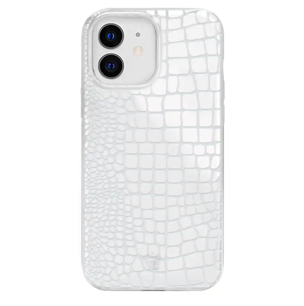 White Croc iPhone Case